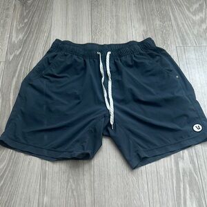 Vuori Gray and Black Athletic Shorts